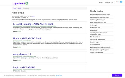 Amro Login Personal Banking - ABN AMRO Bank - https ...