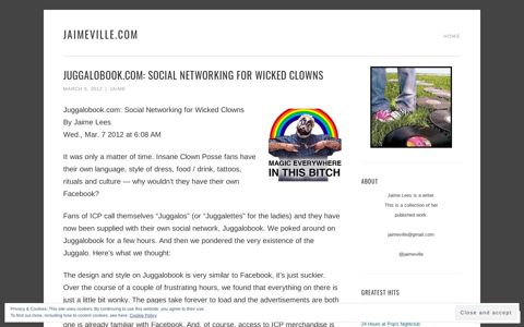 Juggalobook.com: Social Networking for Wicked Clowns ...