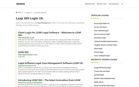Leap 365 Login Uk ❤️ One Click Access