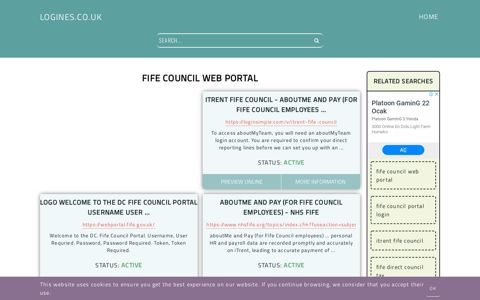 fife council web portal - General Information about Login