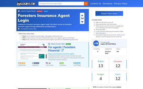 Foresters Insurance Agent Login - Logins-DB