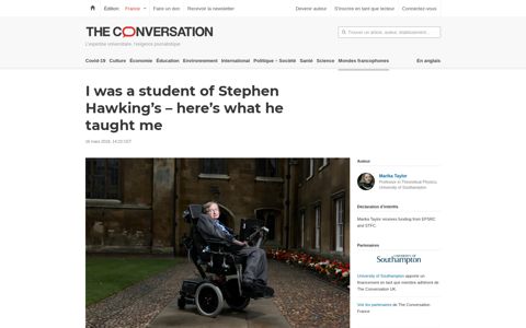 I was a student of Stephen Hawking's – here's what he taught ...