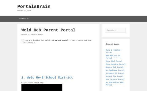 Weld Re8 Parent Portal - PortalsBrain - Portal Database