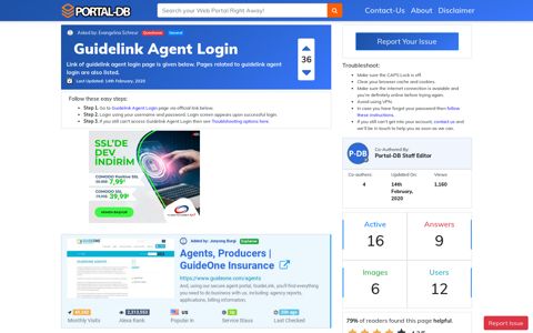 Guidelink Agent Login - Portal-DB.live