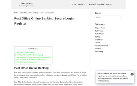 Post Office Online Banking Secure Login, Register - IPPBonline