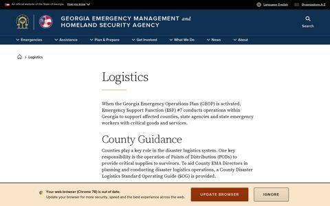 Logistics | Georgia Emergency Management and Homeland ...
