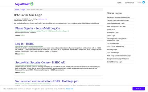 Hsbc Secure Mail Login Please Sign In - SecureMail Log On ...