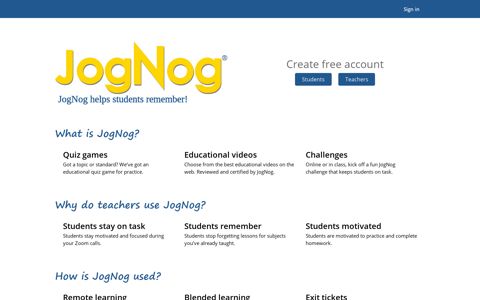 JogNog | Play! Compete! Learn!