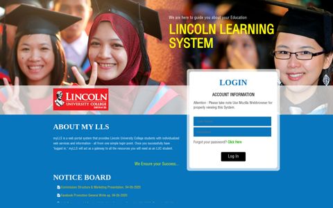 Lincoln Learning System - Lincoln University College