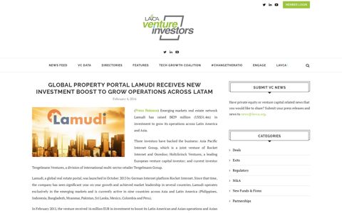 Global Property Portal Lamudi Receives New Investment ...