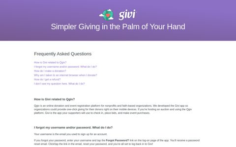 Simpler Giving in the Palm of Your Hand - Get Givi