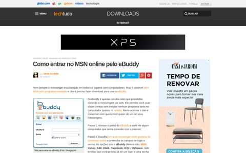 Como entrar no MSN online pelo eBuddy | Dicas e Tutoriais ...