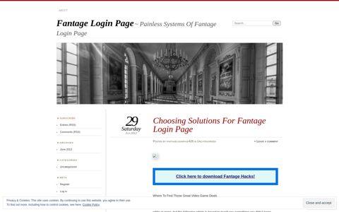 Fantage Login Page - WordPress.com