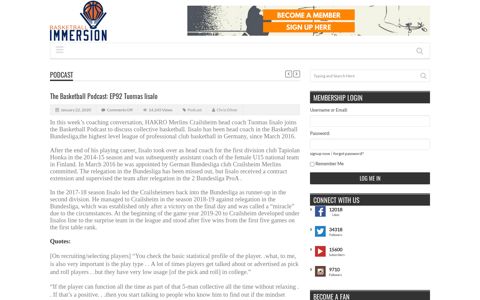 The Basketball Podcast: EP92 Tuomas Iisalo - Basketball ...