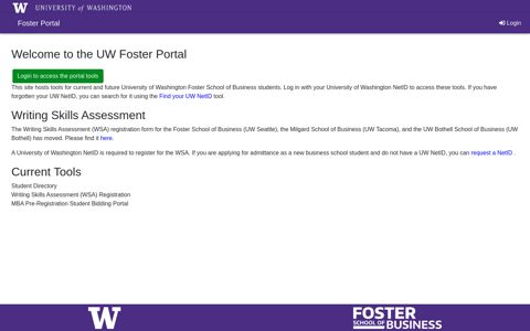 Foster Portal: Home