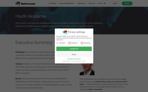 Case Study: Haufe Akademie | SlidePresenter