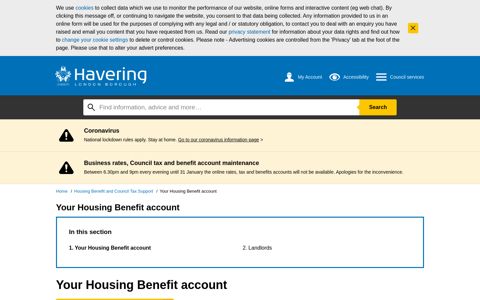 Your Housing Benefit account - The London Borough of ...