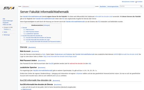 Server Fakultät Informatik/Mathematik – Wiki StuRa HTW ...
