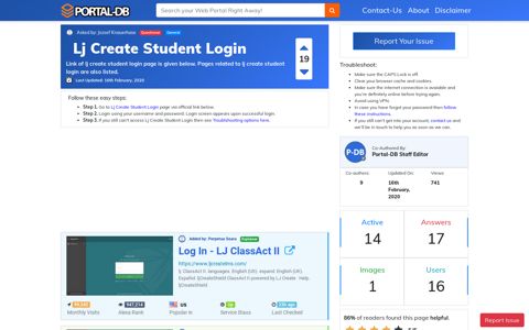 Lj Create Student Login - Portal-DB.live