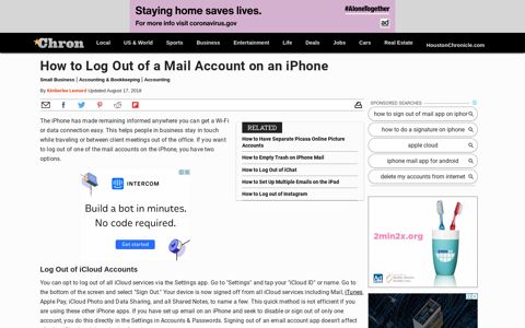 How to Log Out of a Mail Account on an iPhone