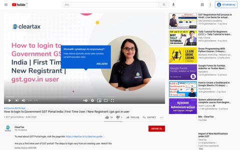 How to login to Government GST Portal India | First ... - YouTube