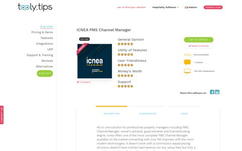 ICNEA PMS Channel Manager reviews, prices, features
