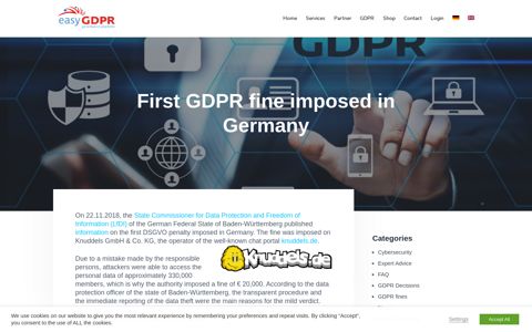 First GDPR fine imposed in Germany - easyGDPR