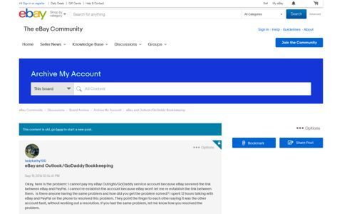 eBay and Outlook/GoDaddy Bookkeeping - The eBay ...