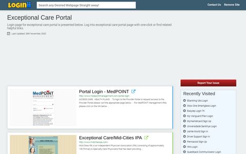 Exceptional Care Portal - Loginii.com