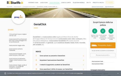 GenialClick: contatti, numero verde, preventivo | SosTariffe.it