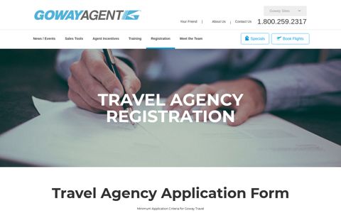 Travel Agency Application Form - Goway Agent