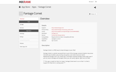 Fantage Comet | MixRank