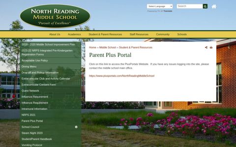 Parent Plus Portal | North Reading Public School District