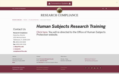 Human Subjects Research | FSU Office of Research