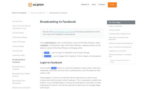 Broadcasting to Facebook - Ecamm Live User Guide
