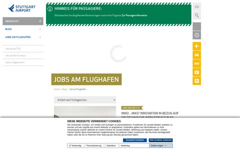 Jobs am Flughafen - Flughafen Stuttgart