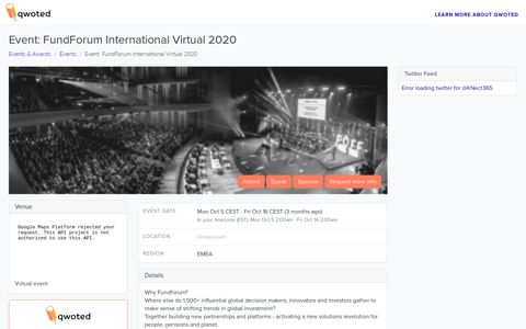 Event: FundForum International Virtual 2020 - Qwoted
