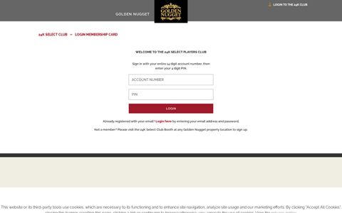 Welcome to the 24K Select Players Club - | Golden Nugget