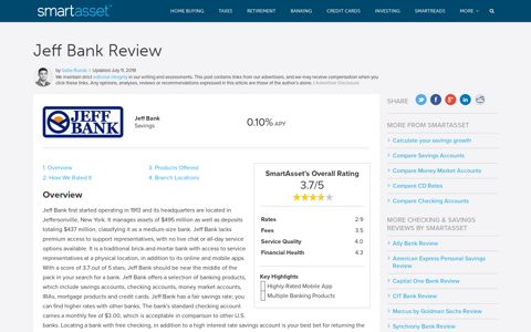 Jeff Bank (NY) Review | Review, Fees, Offerings | SmartAsset ...
