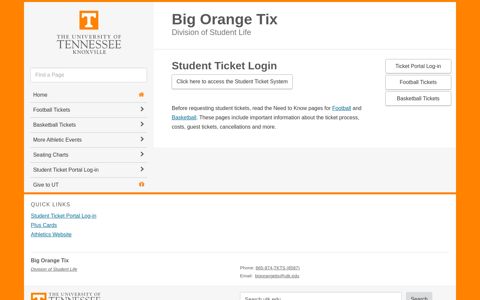 Student Ticket Login | Big Orange Tix