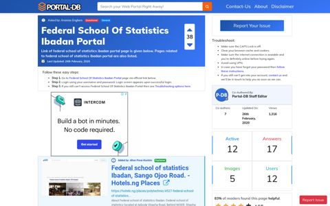 Federal School Of Statistics Ibadan Portal