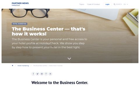 The Business Center | HolidayCheck Partner News
