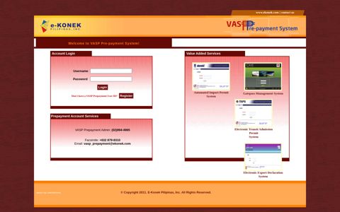 E-Konek VASP Prepayment