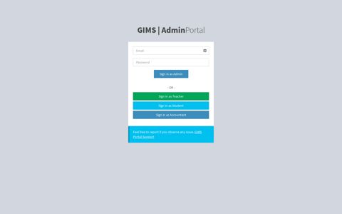 GIMS | Admin Portal