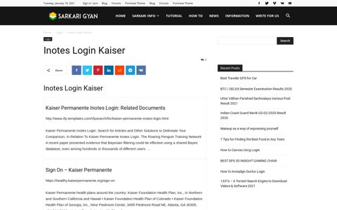 Inotes Login Kaiser - Update 2020 - SARKARI GYAN
