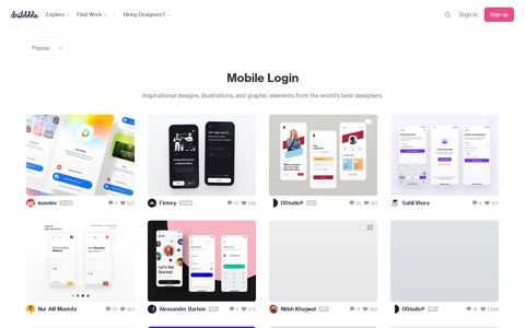 Mobile Login designs, themes, templates and ... - Dribbble