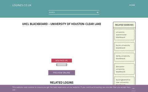UHCL Blackboard - General Information about Login