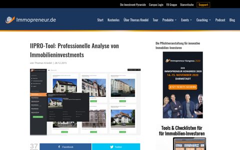 IIPRO-Tool: Professionelle Analyse von Immobilieninvestments