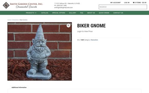Biker Gnome | Smith Garden Center
