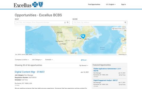 Opportunities - Excellus BCBS - My Job Search